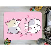 Tapete Infantil Emborrachado Antiderrapante Divertido 90cmx125cm Love Cats