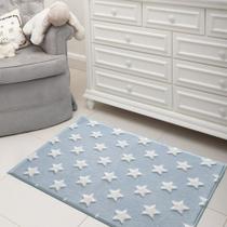 Tapete Infantil Estrela Antider Jolitex Azul 100 X 70 Cm