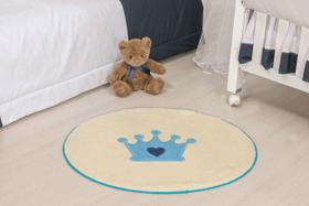 Tapete Infantil Formatos Baby - 78cm x 68 cm - Coroa Azul Turquesa