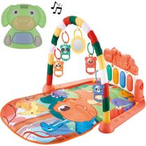 Tapete Infantil Ginásio Dino Piano Vermelho e Dog 7 Músicas