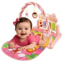 Tapete Infantil Interativo Musical Bebe Piano Safari Rosa - 99 Toys
