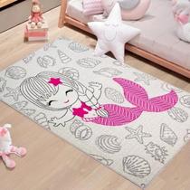 Tapete Infantil Menina Antialérgico Sereia 0,50x0,80 Lancer Tapete Infantil Menina Antialérgico Sereia 0,50x0,80 Lancer
