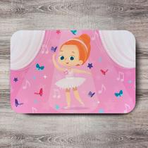 Tapete Infantil Menina Bailarina Ruiva 40x60cm