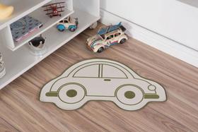 Tapete Infantil Natural Formato de Carro Verde 48X79CM Tapete Infantil Natural Formato de Carro Verde 48X79CM