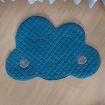 Tapete Infantil Nuvem Azul Claro Emborrachado Para Quarto De Bebê