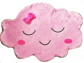 Tapete Infantil NUVEM ROSA 70cm x 65cm Peludo felpudo Antiderrapante Tapete Infantil NUVEM ROSA 70cm x 65cm Peludo felpudo Antiderrapante