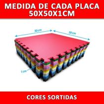 Tapete Infantil para Crianças Bebês 16 unidades Colorido Eva Emborrachado 50x50x1 cm Cores sortidas