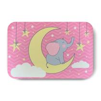 Tapete Infantil para Quarto Elefante Fundo Rosa 40x60cm