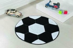 Tapete Infantil Para Quarto Formato Bola Preto E Branco