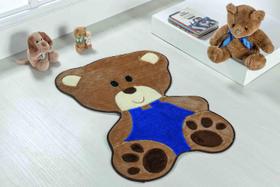 Tapete Infantil Pelúcia Para Quarto Bebê Urso Azul Royal - ATACADO LINDA CASA