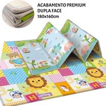 Tapete Infantil Premium Dupla Face 1,80x1,60m - Antiderrapante, Dobrável e Ideal para Atividades
