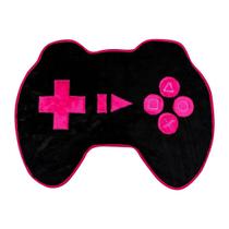 Tapete Infantil Premium Formato Controle Preto/Pink 76cm x 56cm
