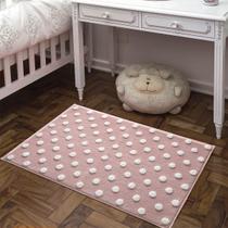 Tapete Infantil Quarto Bebê Menina Jolitex Mimo 0,70X1M Poa