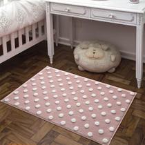 Tapete Infantil Quarto Bebê Menina Jolitex Mimo 0,70X1M Poa