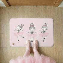 Tapete Infantil Rosa Bailarina Para Porta de Entrada Emborrachado Tapete Infantil Rosa Bailarina Para Porta de Entrada Emborrachado