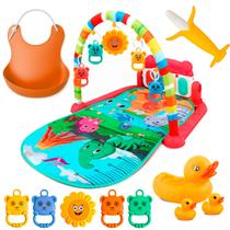 Tapete Infantil Sensorial Ginásio Atividades Com Acessórios E Patinhos De Borracha