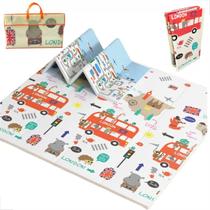 Tapete Infantil Tatame Dobrável Dupla Face Emborrachado Impermeável Premium