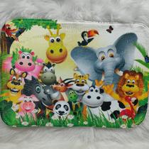 Tapete Infantil Zoo Sublimado Flannel Estampa Impressão Digital Antiderrapante