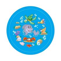 Tapete Inflável De Água Com Padrão De Golfinho Azul Em PVC Para Brincadeiras Na Água No Quintal