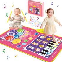 Tapete Interativo Brinquedo Educativo Musical para Bebês com Sons de Animais e Tambores