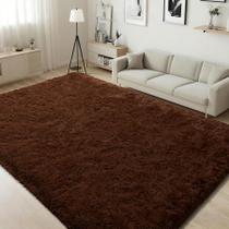 Tapete ISEAU Fluffy Soft Shaggy Indoor Brown 91x152 cm