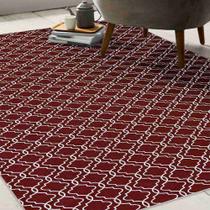 Tapete Jacquard Antiderrapante 1,32x2,50 Casablanca Vermelho