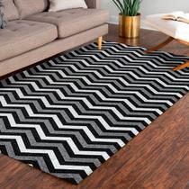 Tapete Jacquard com Látex 01 Peça 1,35 x 2,00m 75% Algodão 25% Poliéster - Kiev Preto