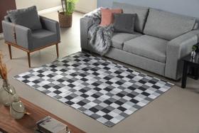 Tapete Jacquard Luxo para Sala Quarto Escritório 1,50m x 1,45m Moderno Emborrachado Antiderrapante Estampado