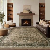 Tapete Jainmy 203x305cm Vintage Angustiado Low Pile Marrom Verde Tapete Jainmy 203x305cm Vintage Angustiado Low Pile Marrom Verde