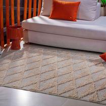 Tapete Jazz 2,00 X 3,00 Relevo Sala Quarto Pelo Toque Macio 100% Antiderrapante Oasis