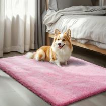 Tapete junhejiamei Tapete rosa fofo pequeno de 2x3m para quarto