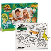 Tapete Jurassic Word Pintura Lavável Mágico Colorir 6 Canetinhas Tapete Jurassic Word Pintura Lavável Mágico Colorir 6 Canetinhas
