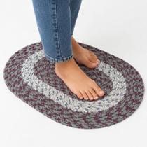 Tapete juta trancado decorativo oval porta entrada lavavel cozinha banheiro quarto multiuso casa Tapete juta trancado decorativo oval porta entrada lavavel cozinha banheiro quarto multiuso casa