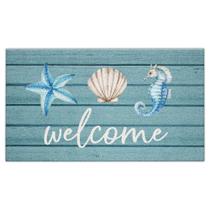 Tapete Jvpke Beach Welcome Mat 43x30 cm Interior e Exterior