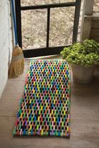 Tapete KALALOU Capacho grande de flip-flop reciclado 51x122cm Tapete KALALOU Capacho grande de flip-flop reciclado 51x122cm