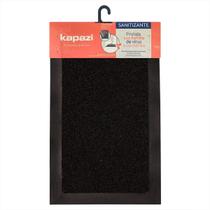Tapete KAPAZI Sanitizante Borda Antiderrapante 38x58Cm Preto