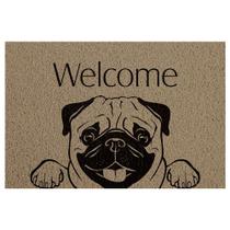 Tapete Kapazi Vinil 01PETDWPG01 40X60 Dog Pug Welcome