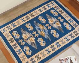 Tapete Kilim Antep 0,60 x 0,90 Des 001 Azul Niazitex