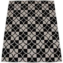 Tapete Kilim Epic Índia Geométrico Branco Preto 1,96 x 2,50m Tapete Kilim Epic Índia Geométrico Branco Preto 1,96 x 2,50m