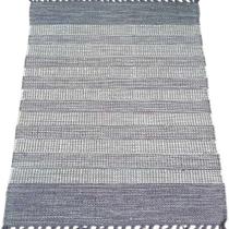 Tapete Kilim Indiano Allamani Design Listrado Cinza 1,50 x 2,00m