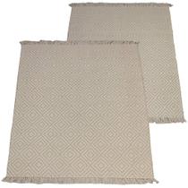 Tapete Kilim Indiano Chennai Duas Faces Bege 1,00 x 1,50m