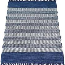 Tapete Kilim Indiano Design Listrado Azul 2,00 x 2,50m