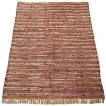 Tapete Kilim Indiano Tiras Chenille Listrado Handmade Vinho Bege Branco 2,00 x 3,00m Tapete Kilim Indiano Tiras Chenille Listrado Handmade Vinho Bege Branco 2,00 x 3,00m