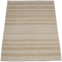 Tapete Kilim Naturmix Listrado Feito à Mão Bege 1,50 x 2,00m