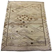 Tapete Kilim Persa Zili Kuba Nômade Cor Natural 100% à Mão 1,74 x 2,30m