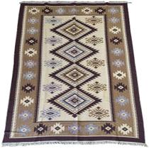 Tapete Kilim Turco Dupla Face Algodão Oriental Bordô 2,40x3m
