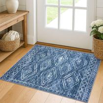 Tapete KILOCOCO Pequena Entrada 60x90cm Azul Caiado em Pedra Boho