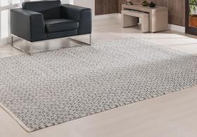 Tapete Lã Square 150X200 Preto/Branco Tapete Lã Square 150X200 Preto/Branco