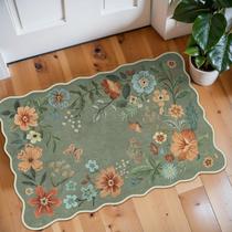 Tapete Lahome Floral 60x90cm, lavável, antiderrapante, resistente a manchas Tapete Lahome Floral 60x90cm, lavável, antiderrapante, resistente a manchas
