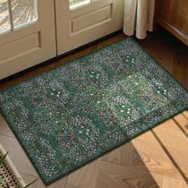 Tapete Lahome Floral Entryway 60x90cm, antiderrapante, lavável Tapete Lahome Floral Entryway 60x90cm, antiderrapante, lavável